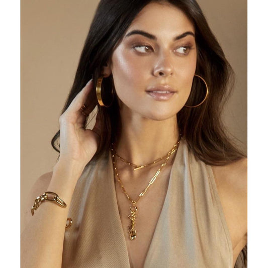Carrie Flat Hoops — Soul Flow Apparel