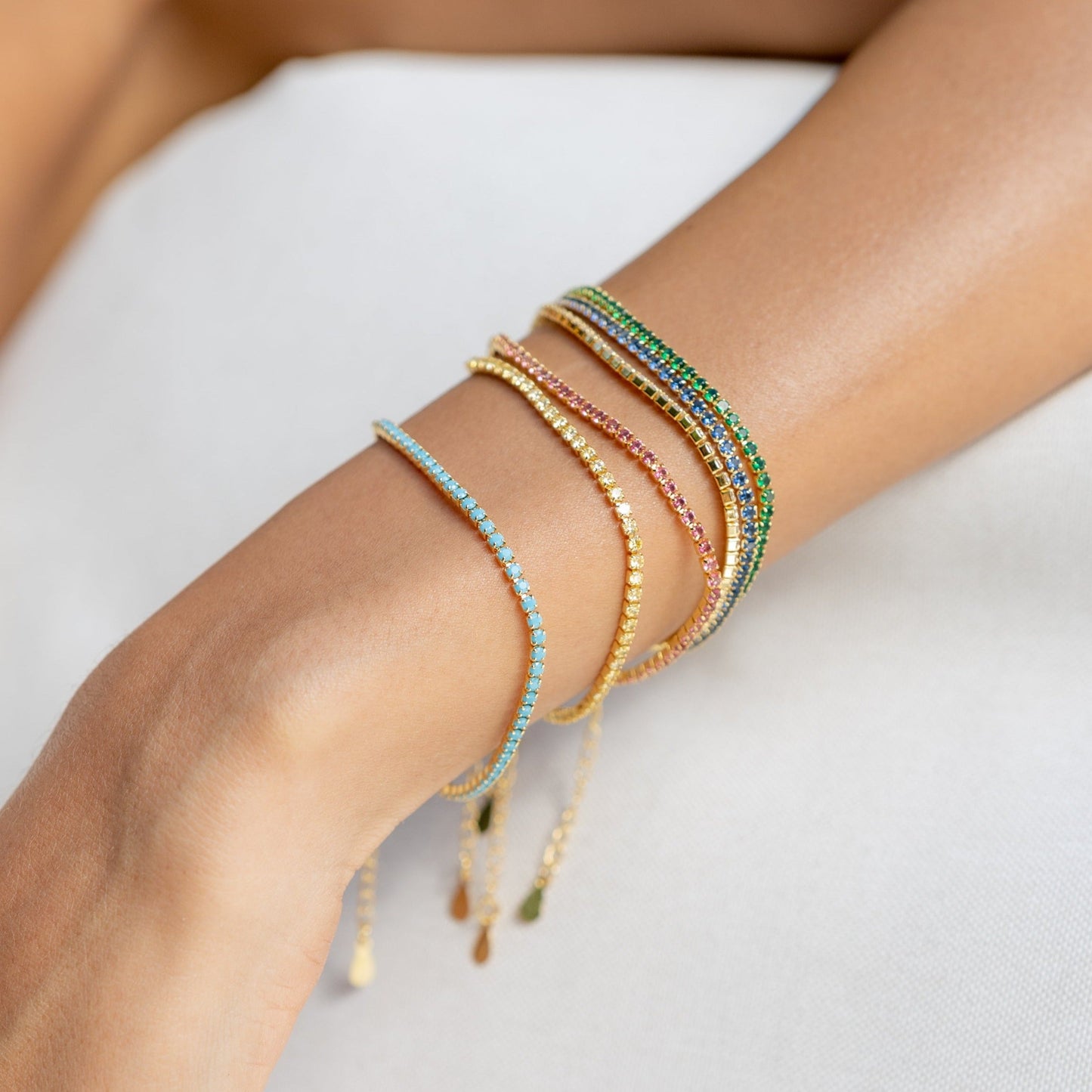 Chloe Tennis Bracelet Canary — Soul Flow Apparel