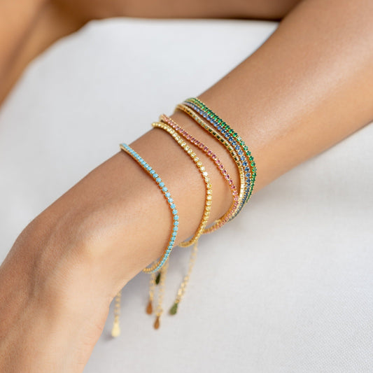 Chloe Tennis Bracelet Turquoise — Soul Flow Apparel