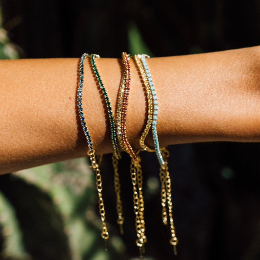 Chloe Tennis Bracelet Sapphire — Soul Flow Apparel
