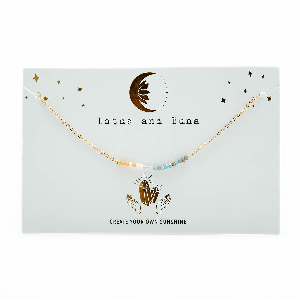 "create Your Own Sunshine" Goddess Necklace — Soul Flow Apparel