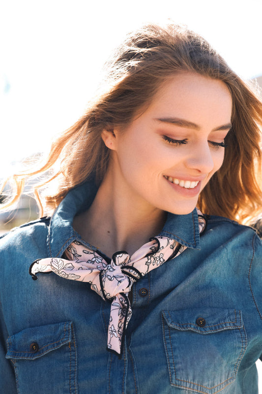 Cutesy Floral Bandana Bandanas Peach