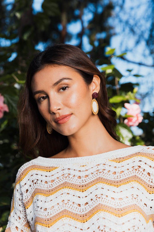 Earthy Chic Raffia Dangle Earrings Leto Collection