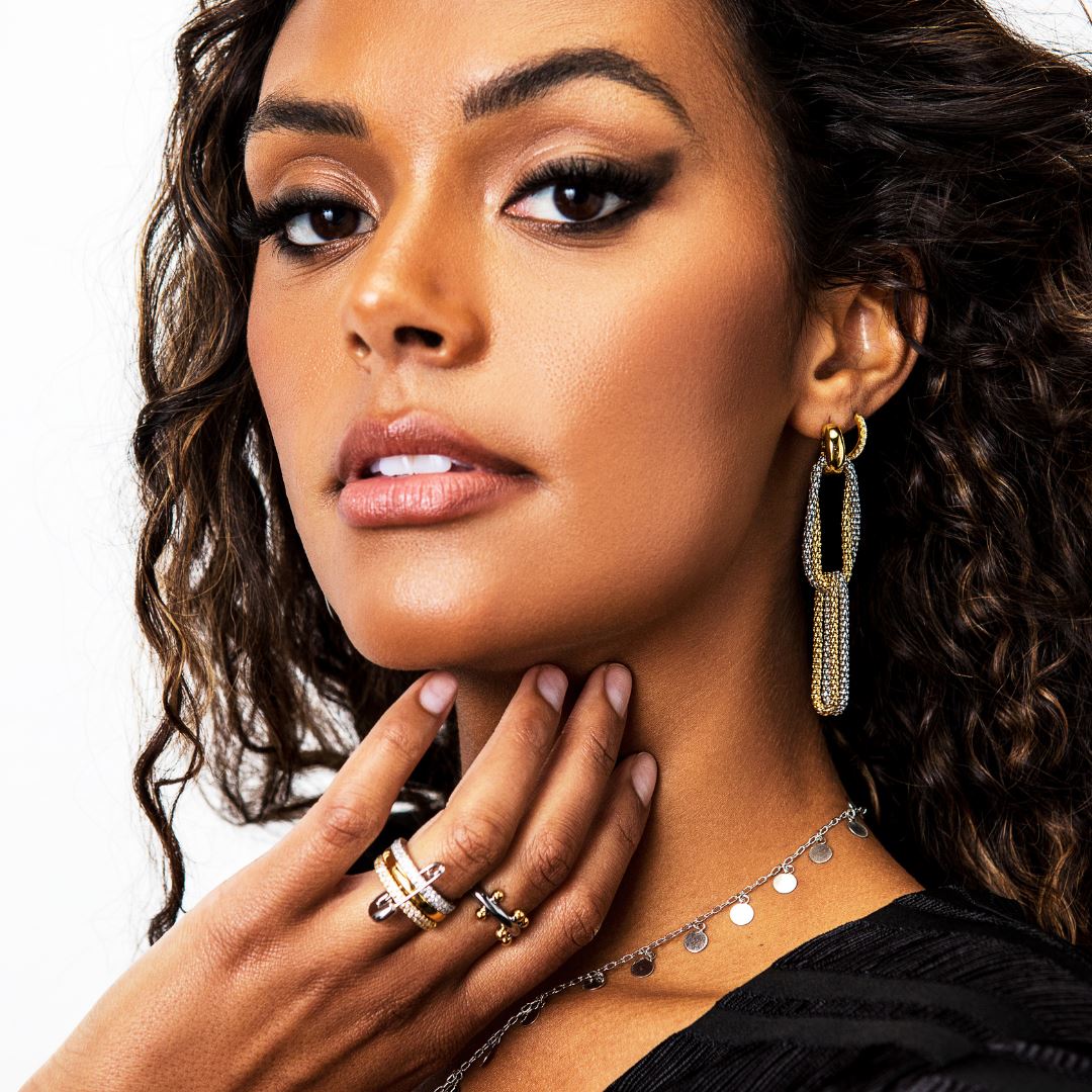 Eva Stacked Safety Pin Ring — Soul Flow Apparel