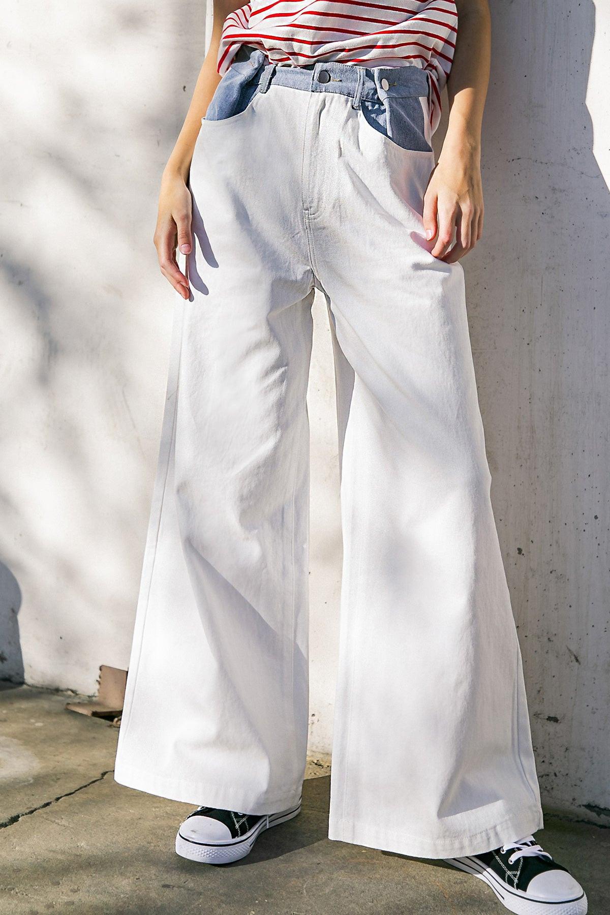Claim to Fame Denim Twill Pants in 20whi7 — Soul Flow Apparel