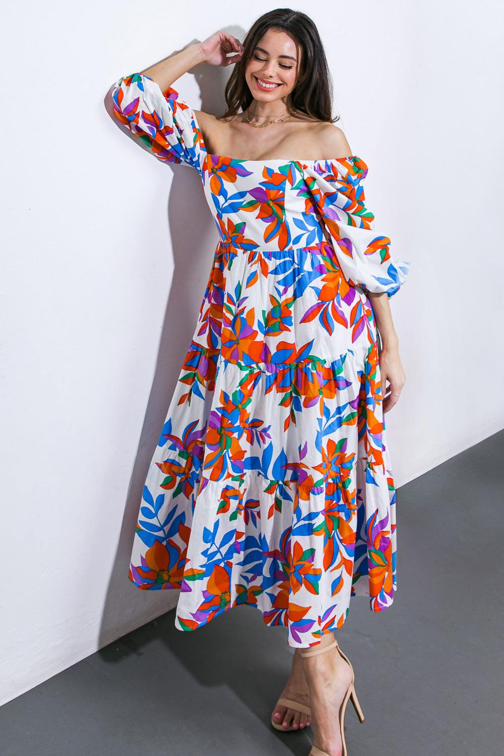 Feeling Optimistic Woven Midi Dress in 20ivo17, view 1 — Soul Flow Apparel