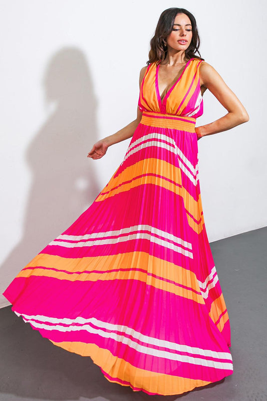 A Quick Trip Woven Maxi Dress in 20pin 20ora10 — Soul Flow Apparel