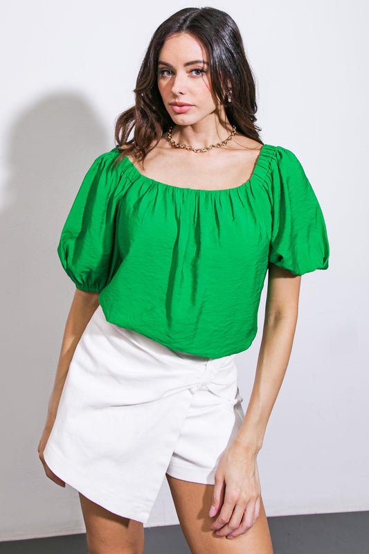 Call to Action Woven Top in 20gre15 — Soul Flow Apparel