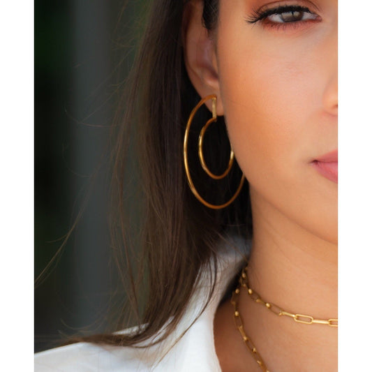 Faye Cutout Hoops — Soul Flow Apparel