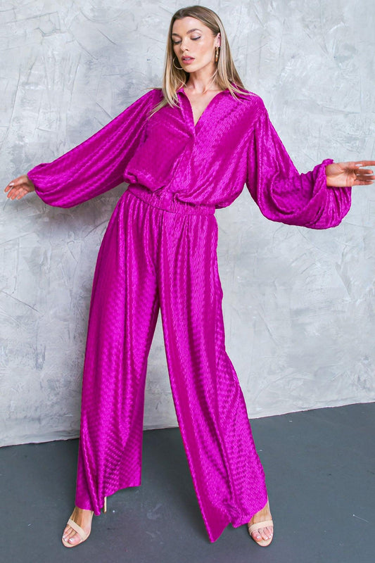 Regal Romance Woven Pants Elastic Waist Flattering Fit — Soul Flow Apparel