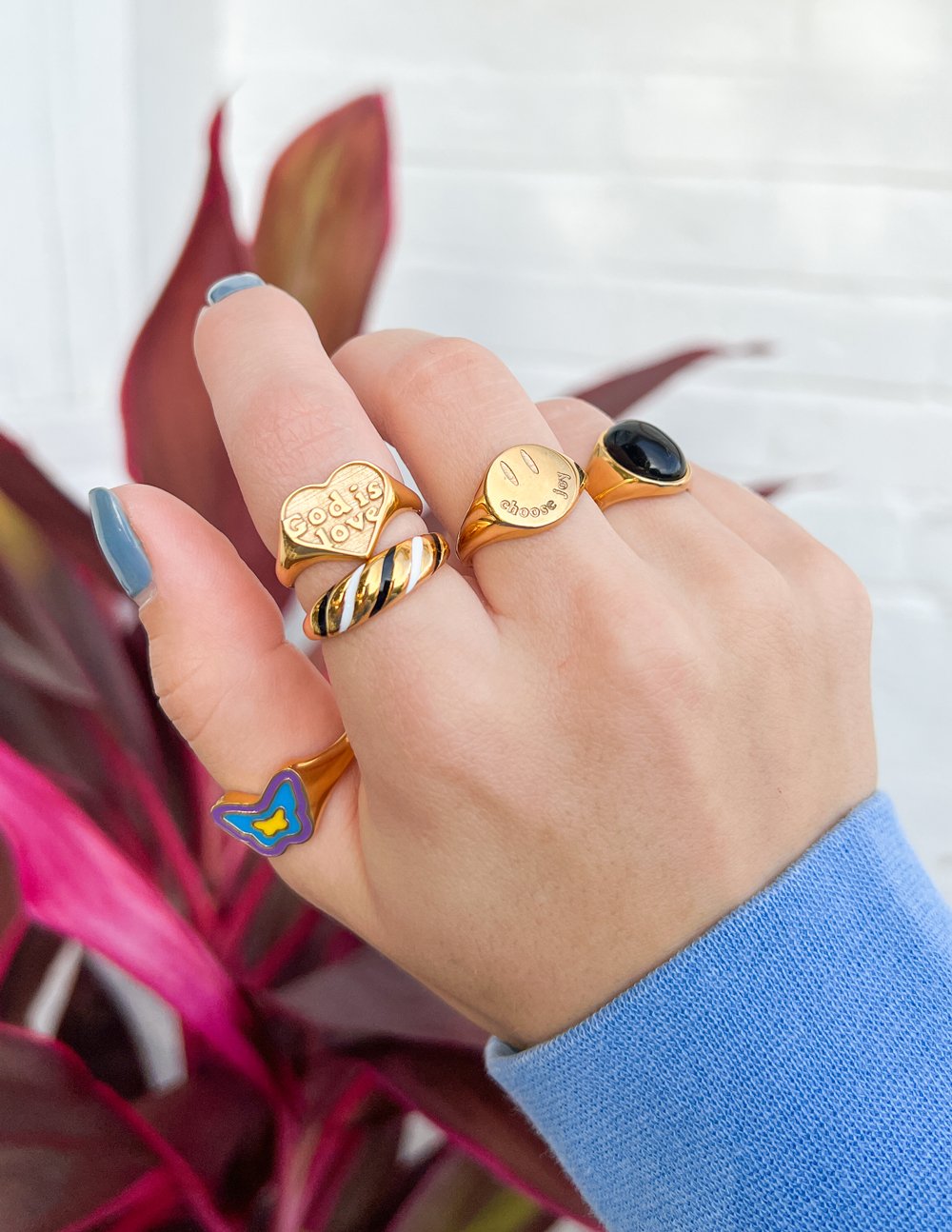 Gold Choose Joy Ring – Christian Ring