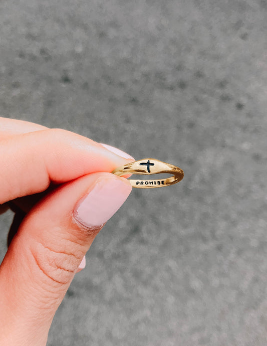Gold Promise Ring – Christian Ring