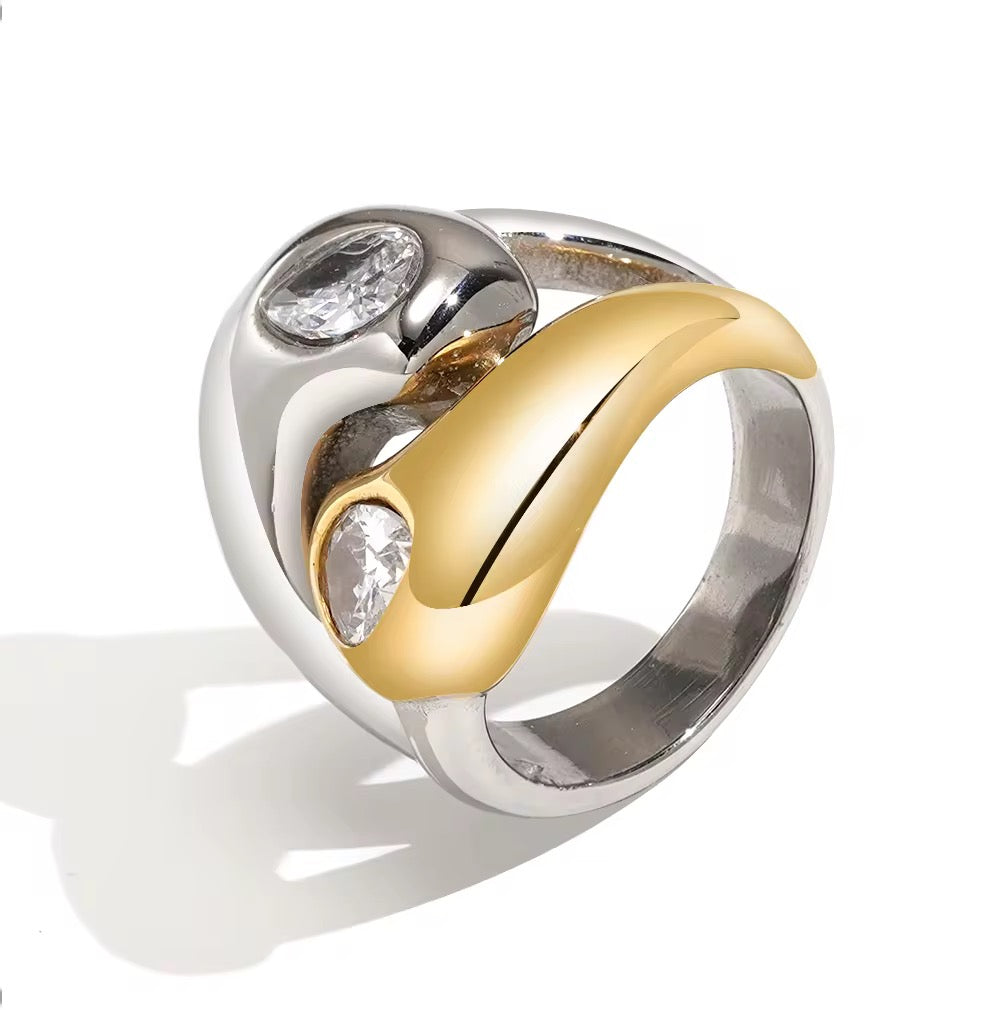 Brody Two Tone Ring, view 14 — Soul Flow Apparel