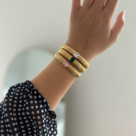 Serenity Cz Gold Bracelet — Soul Flow Apparel