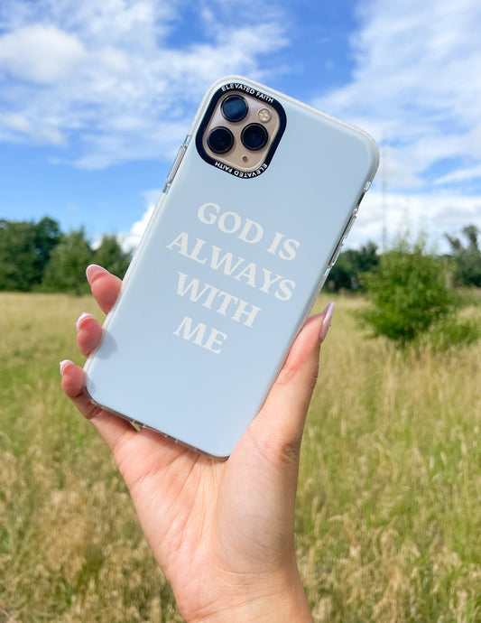 Blue God is Always With Me Phone Case – Christian Phone Case