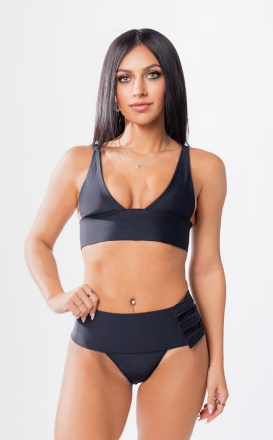 Jaws Neoprene High Waist Tummy Control Swimsuit Bottom — Soul Flow Apparel