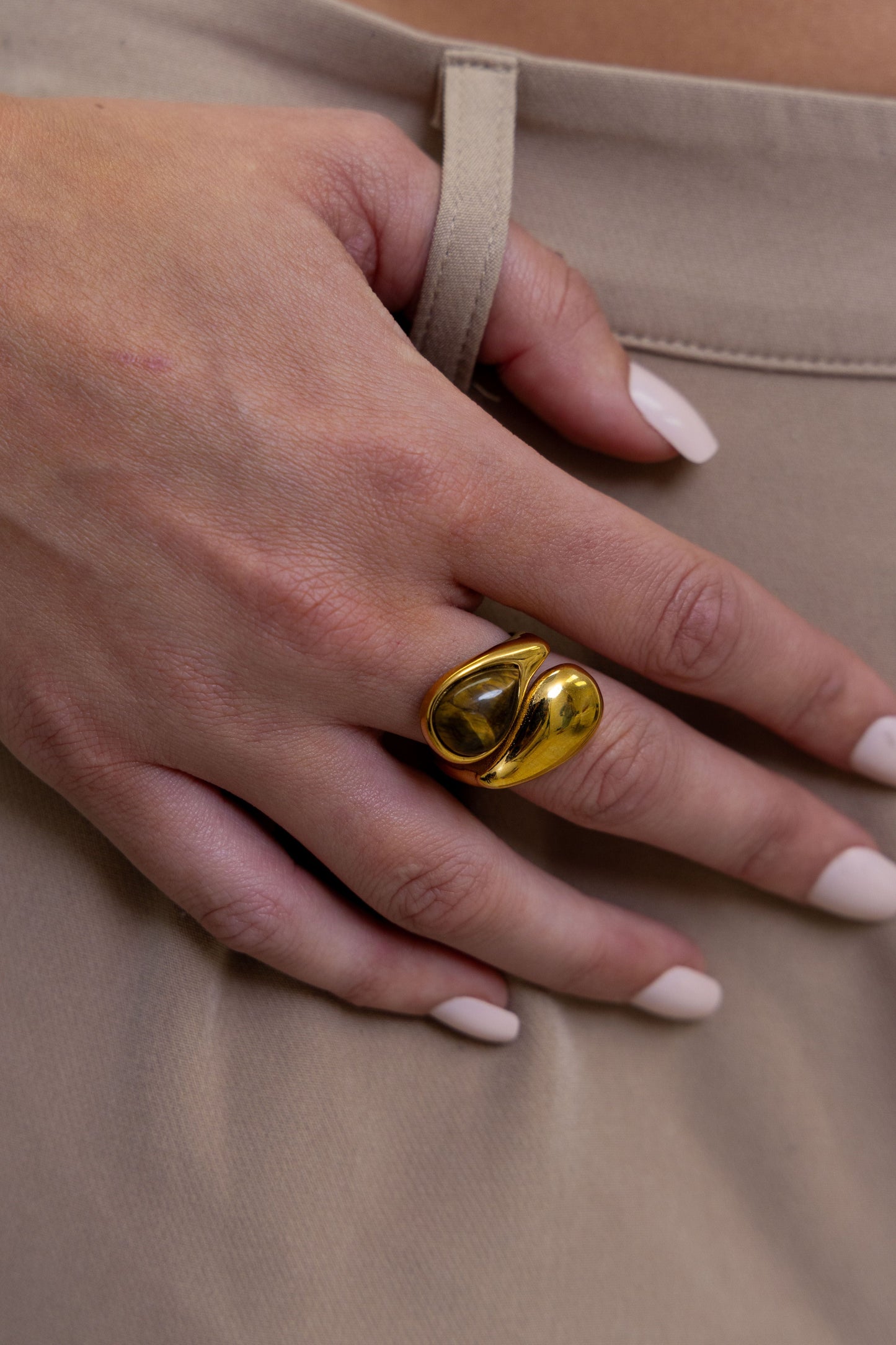 Cami Tiger Eye Stacked Ring — Soul Flow Apparel
