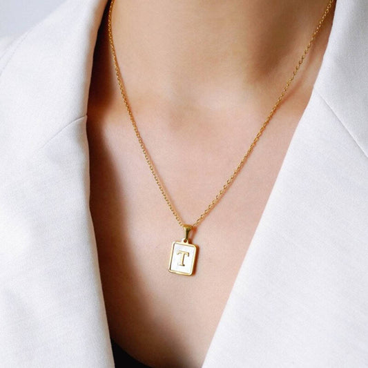 Mother of Pearl Initial Cards — Soul Flow Apparel