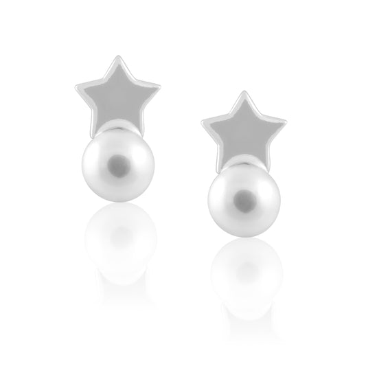 Pearly Star Stud in silver — Soul Flow Apparel