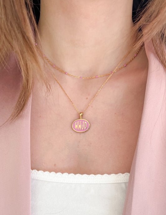 Pink WWJD Necklace Set – Christian Necklace