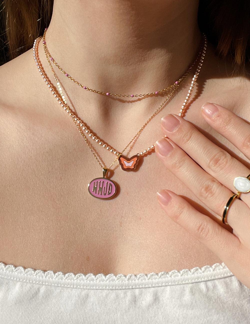 Pink WWJD Necklace Set – Christian Necklace