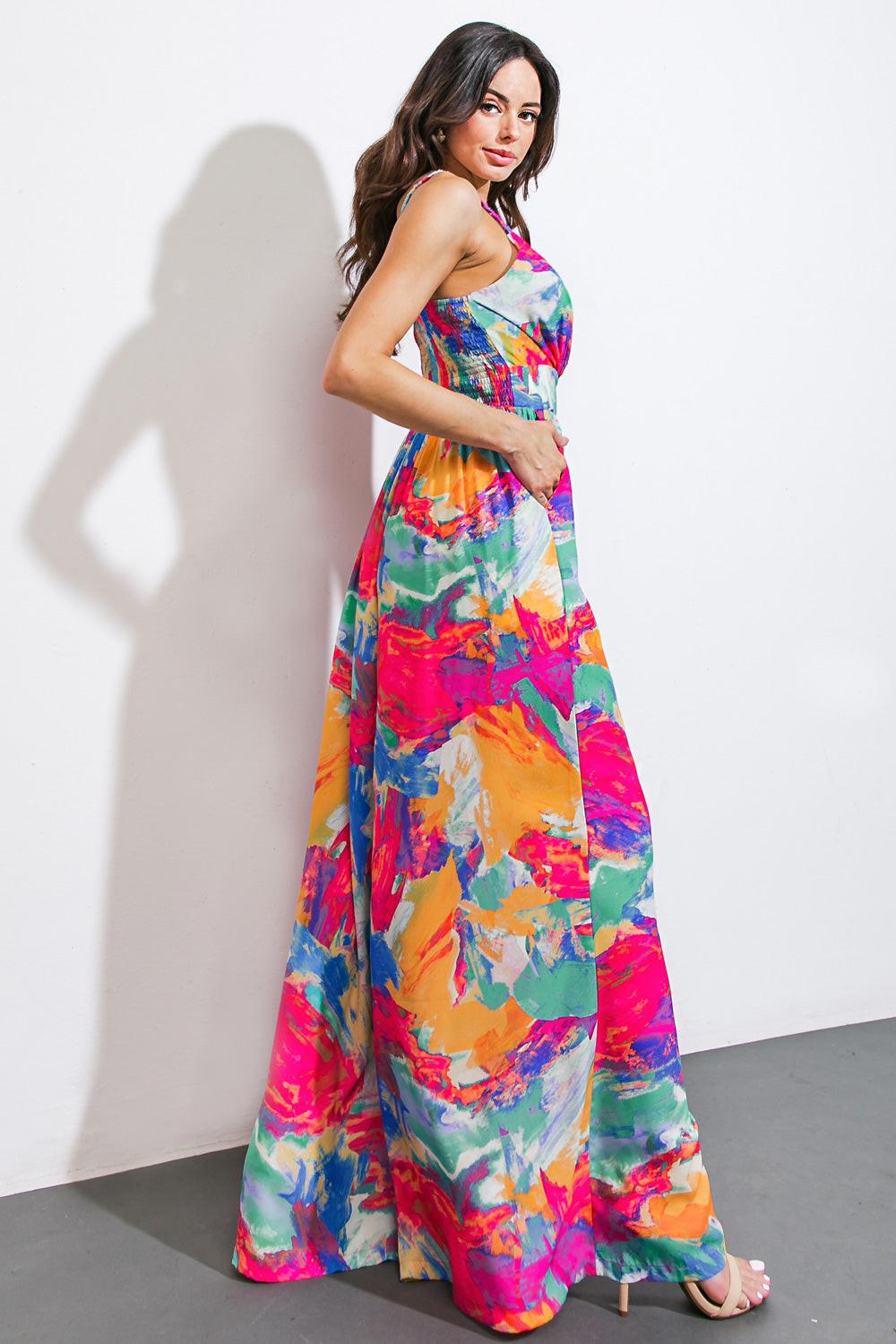 Wandering Around Woven Jumpsuit in 20pin 20blu7 — Soul Flow Apparel