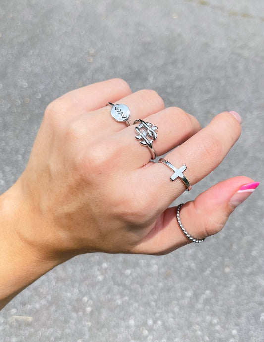 Silver Cross Ring – Christian Ring