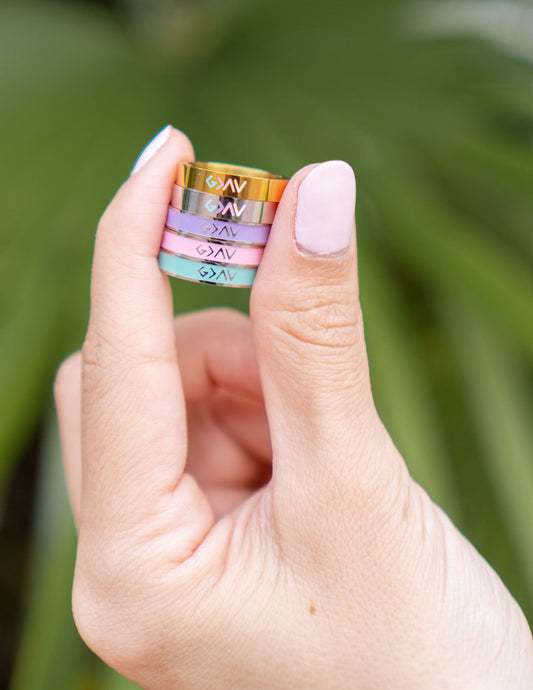 Silver Enamel Highs and Lows Ring – Christian Ring