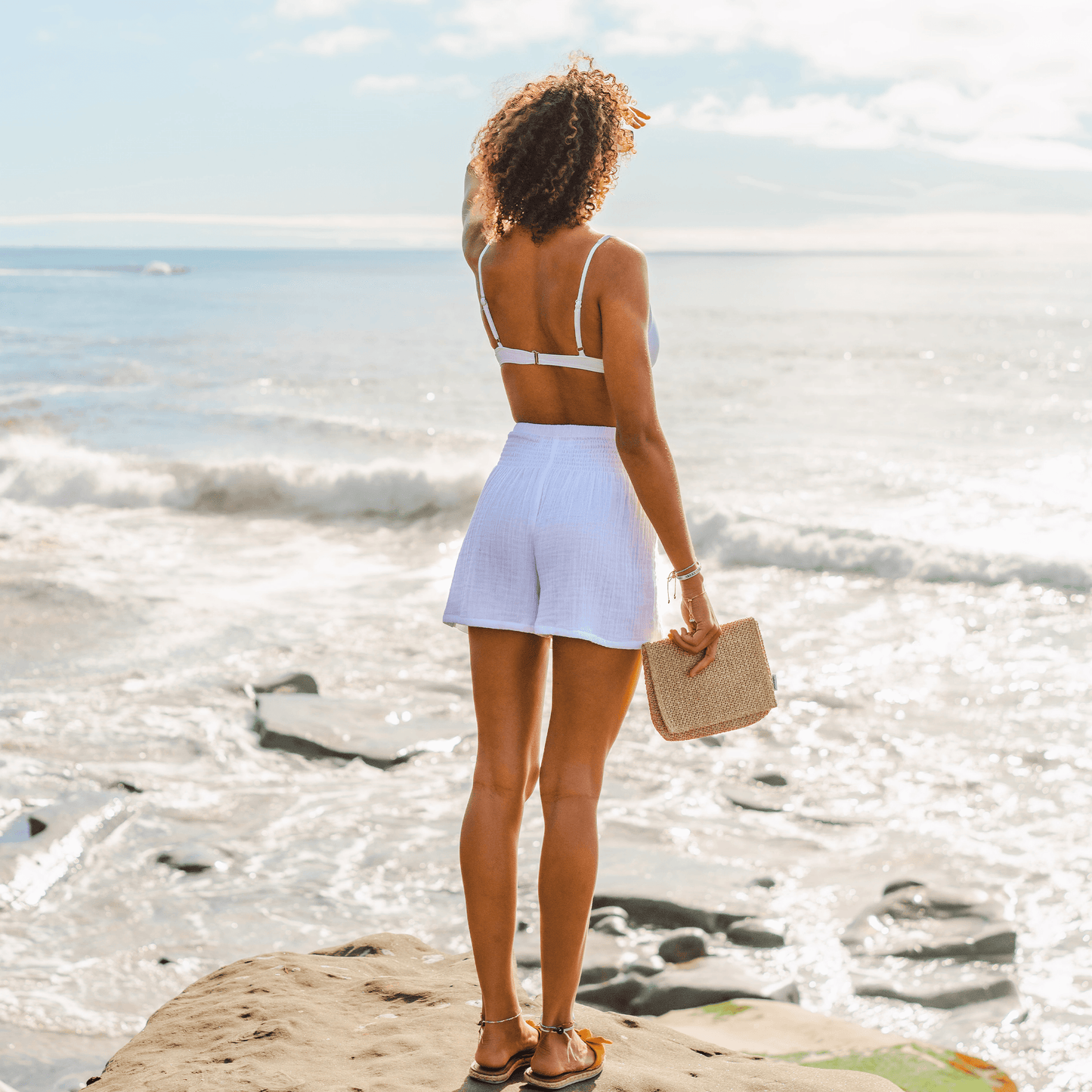White Cotton Shorts — Soul Flow Apparel