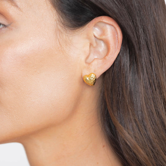 Corinne Heart Studs — Soul Flow Apparel