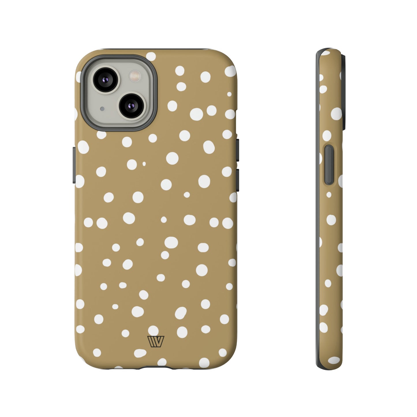 Dark Beige Dots | Tough Phone Case, view 2048 — Soul Flow Apparel