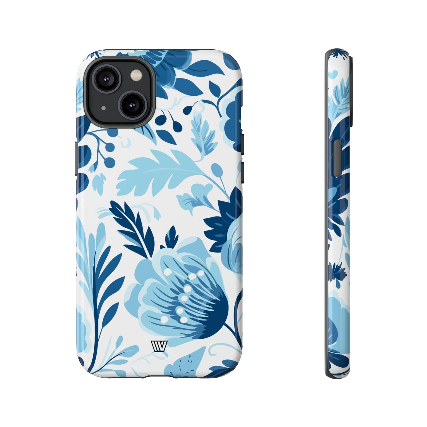 Blue White Flowers | Tough Phone Case, view 2048 — Soul Flow Apparel