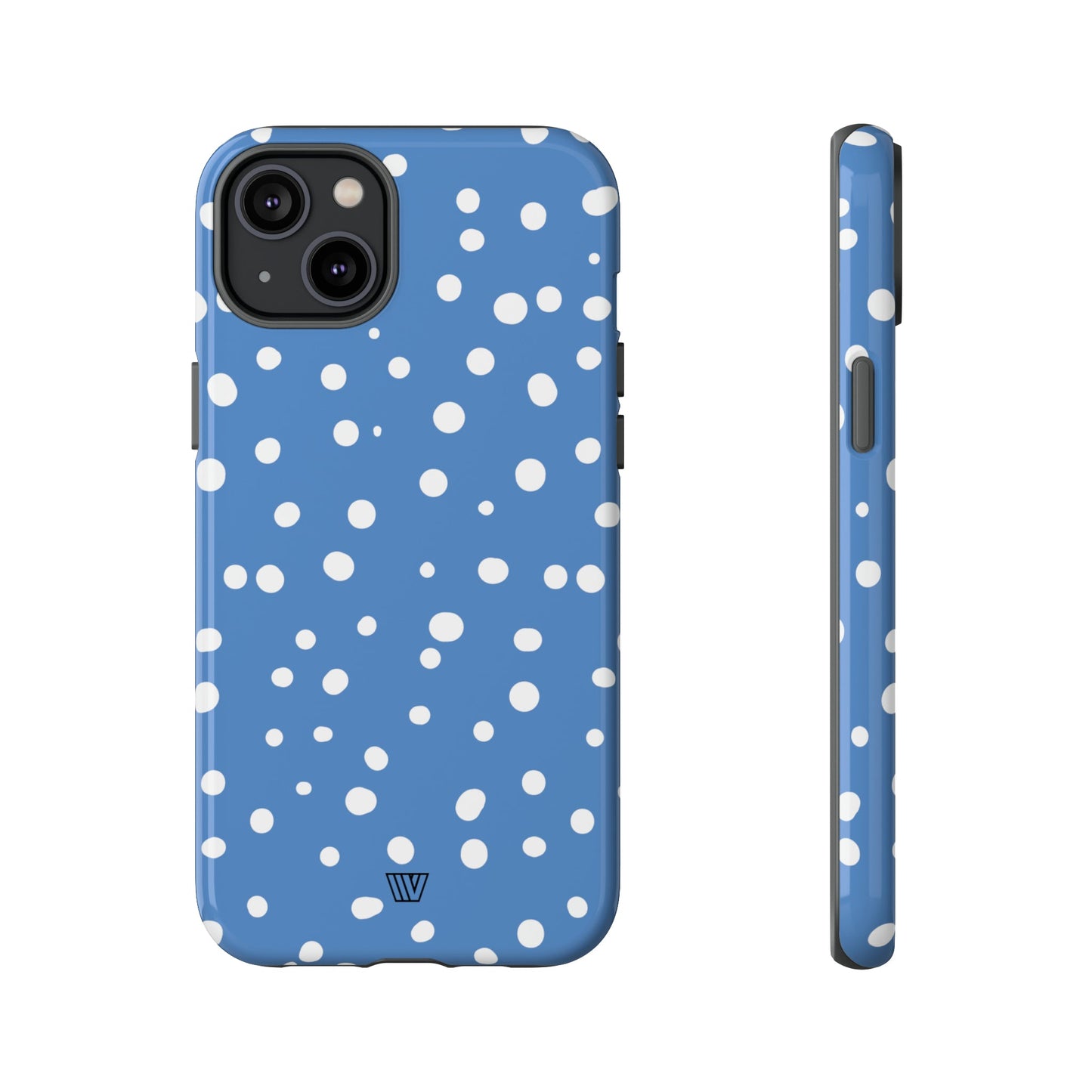 Dusty Blue Dots | Tough Phone Case, view 2048 — Soul Flow Apparel