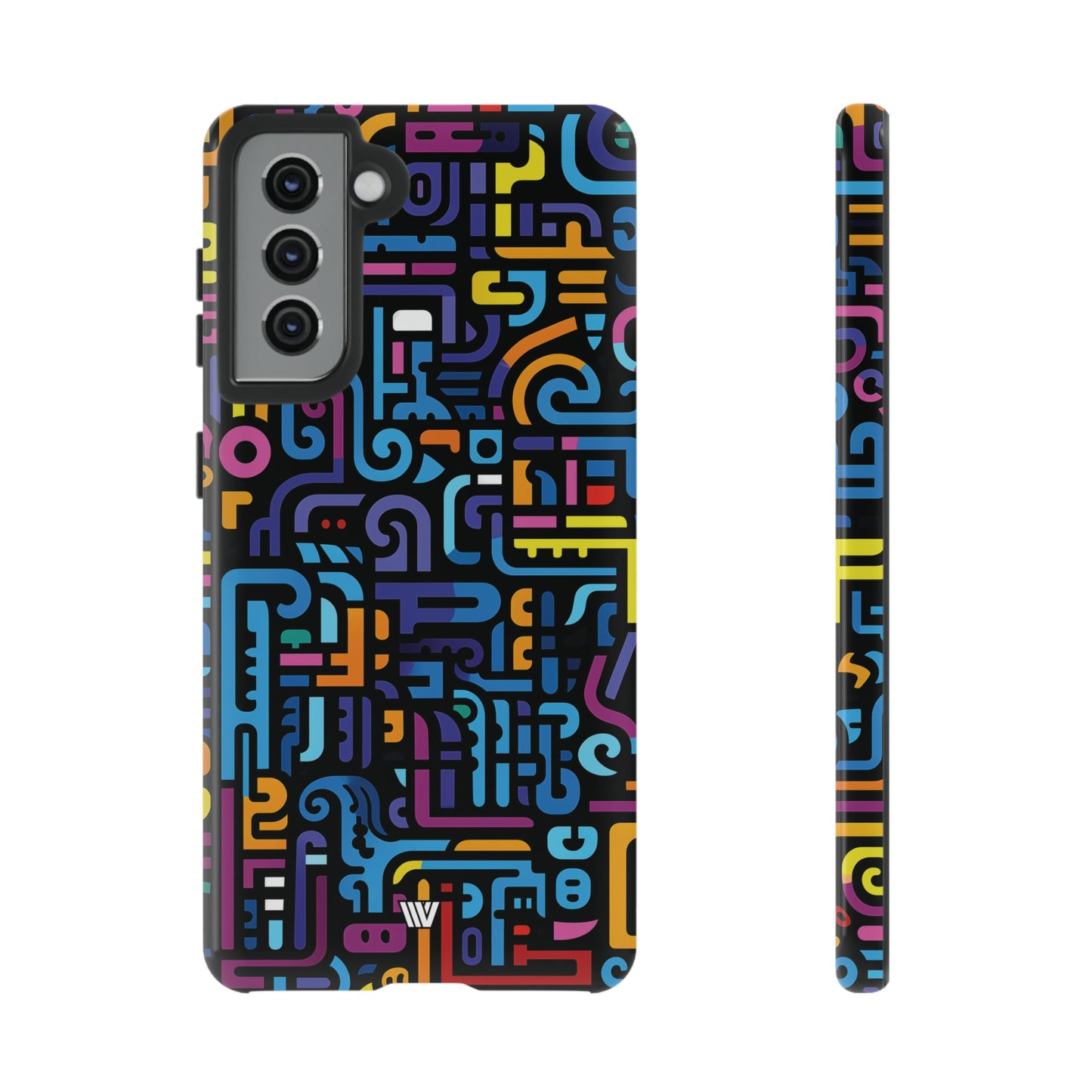 Neon Glyphs | Tough Phone Case, view 2048 — Soul Flow Apparel
