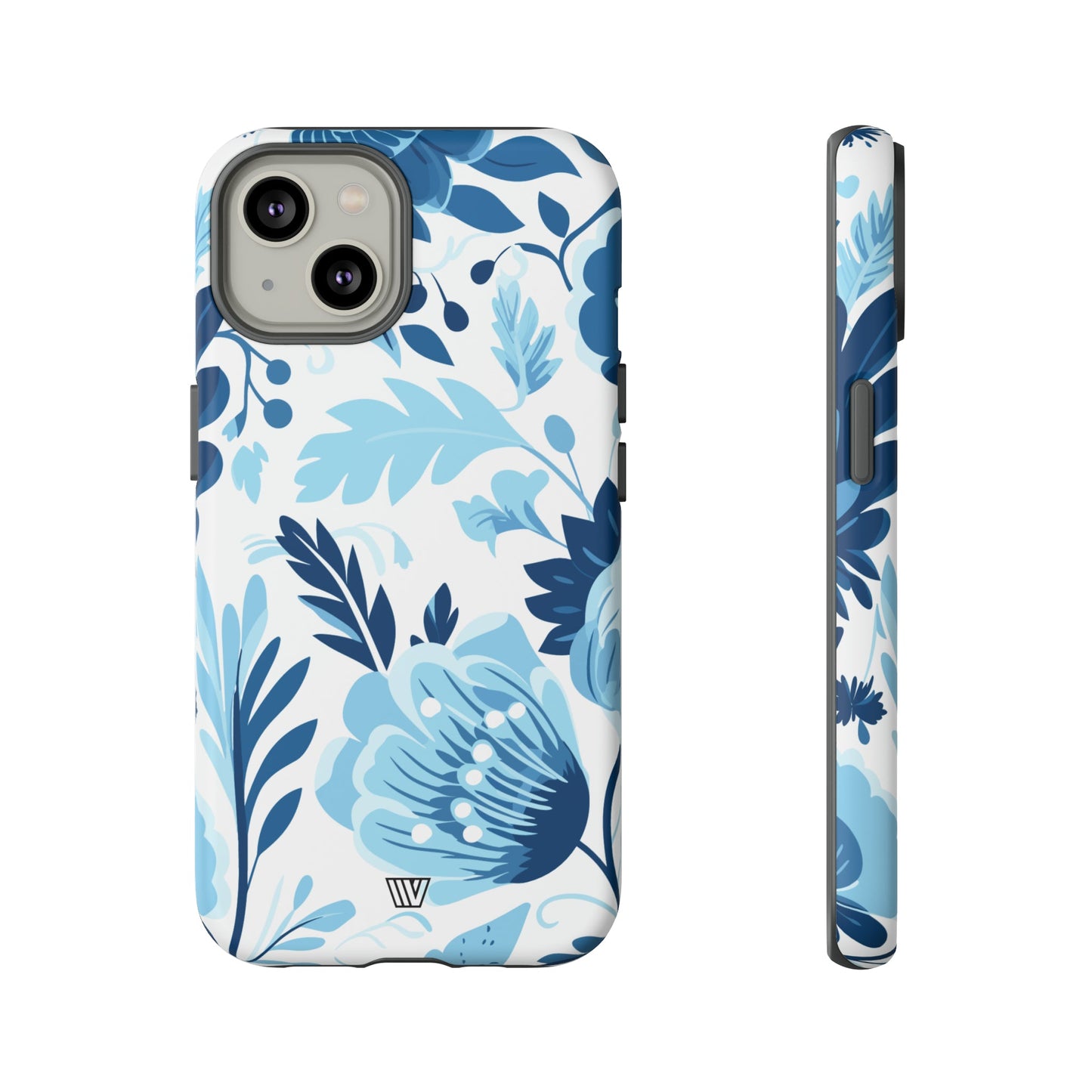 Blue White Flowers | Tough Phone Case, view 2048 — Soul Flow Apparel