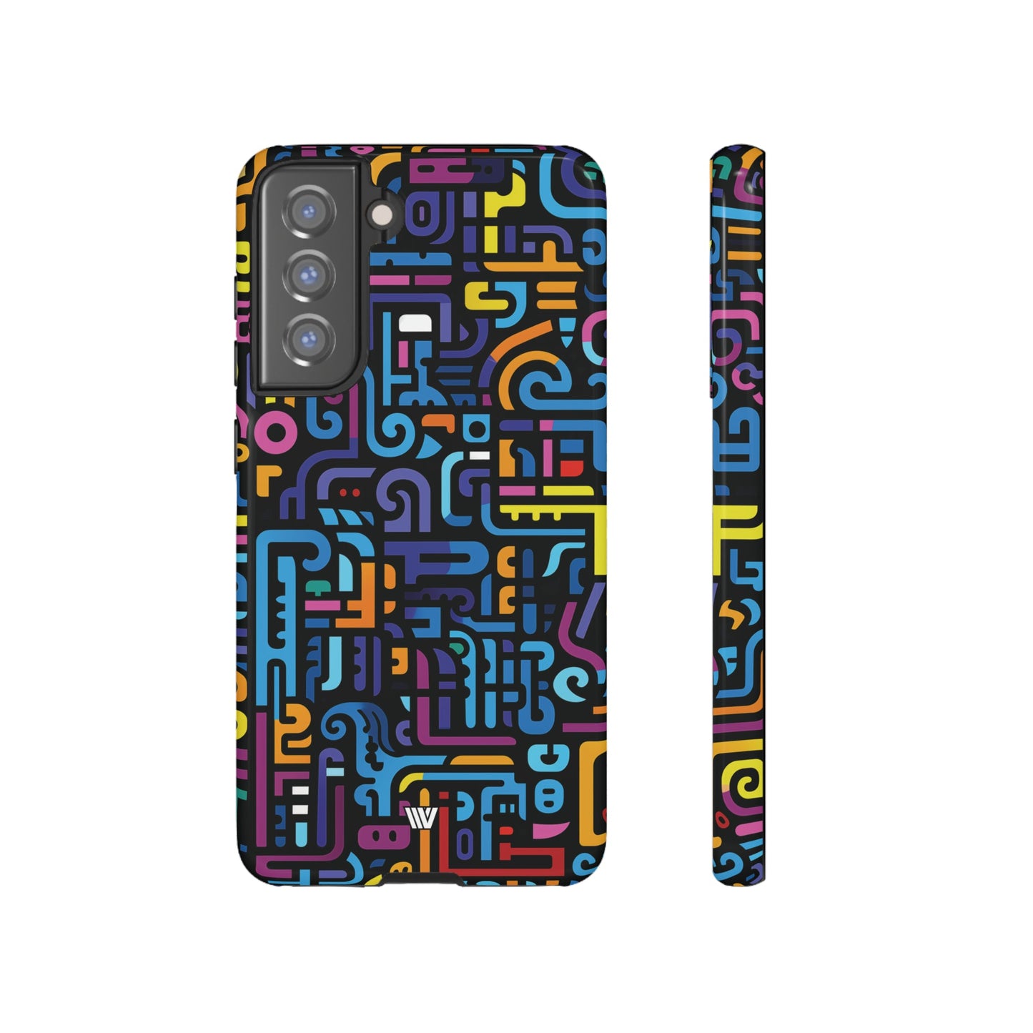 Neon Glyphs | Tough Phone Case, view 2048 — Soul Flow Apparel