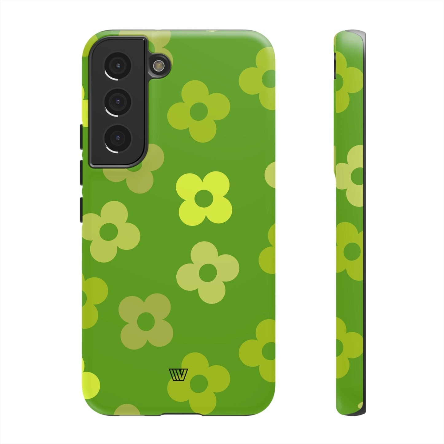 Green Retro Flowers | Tough Phone Case, view 2048 — Soul Flow Apparel