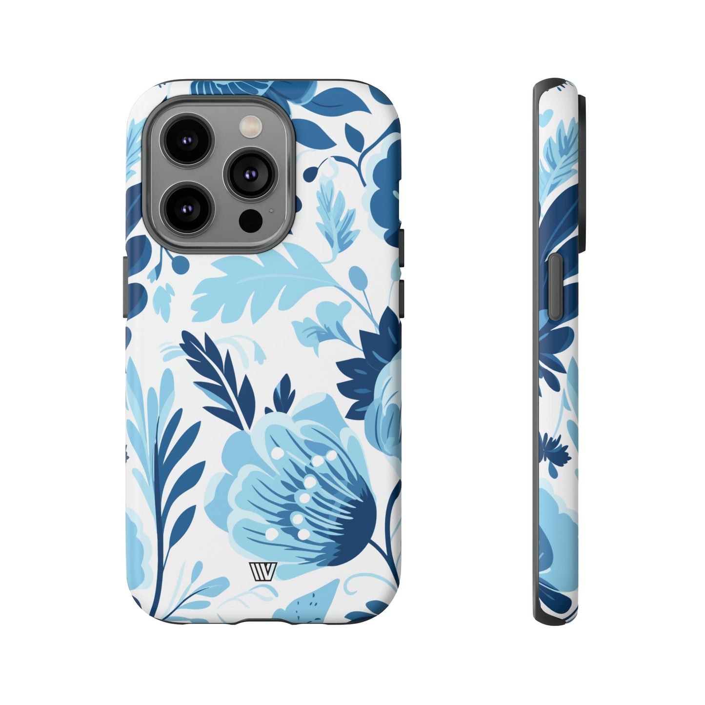 Blue White Flowers | Tough Phone Case, view 2048 — Soul Flow Apparel
