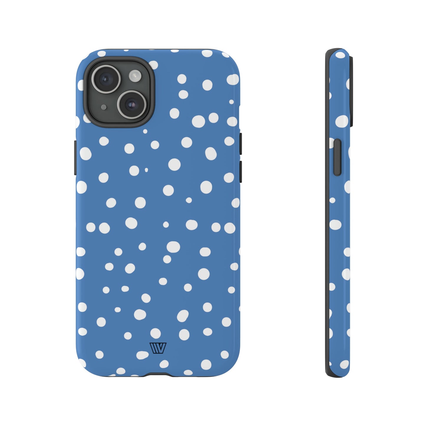 Dusty Blue Dots | Tough Phone Case, view 2048 — Soul Flow Apparel