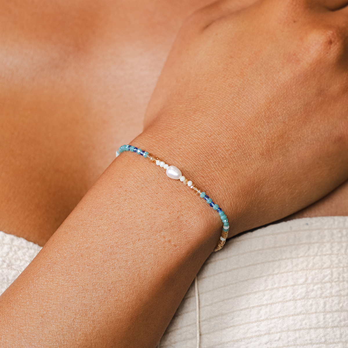 "make Waves" Goddess Bracelet, view 4 — Soul Flow Apparel