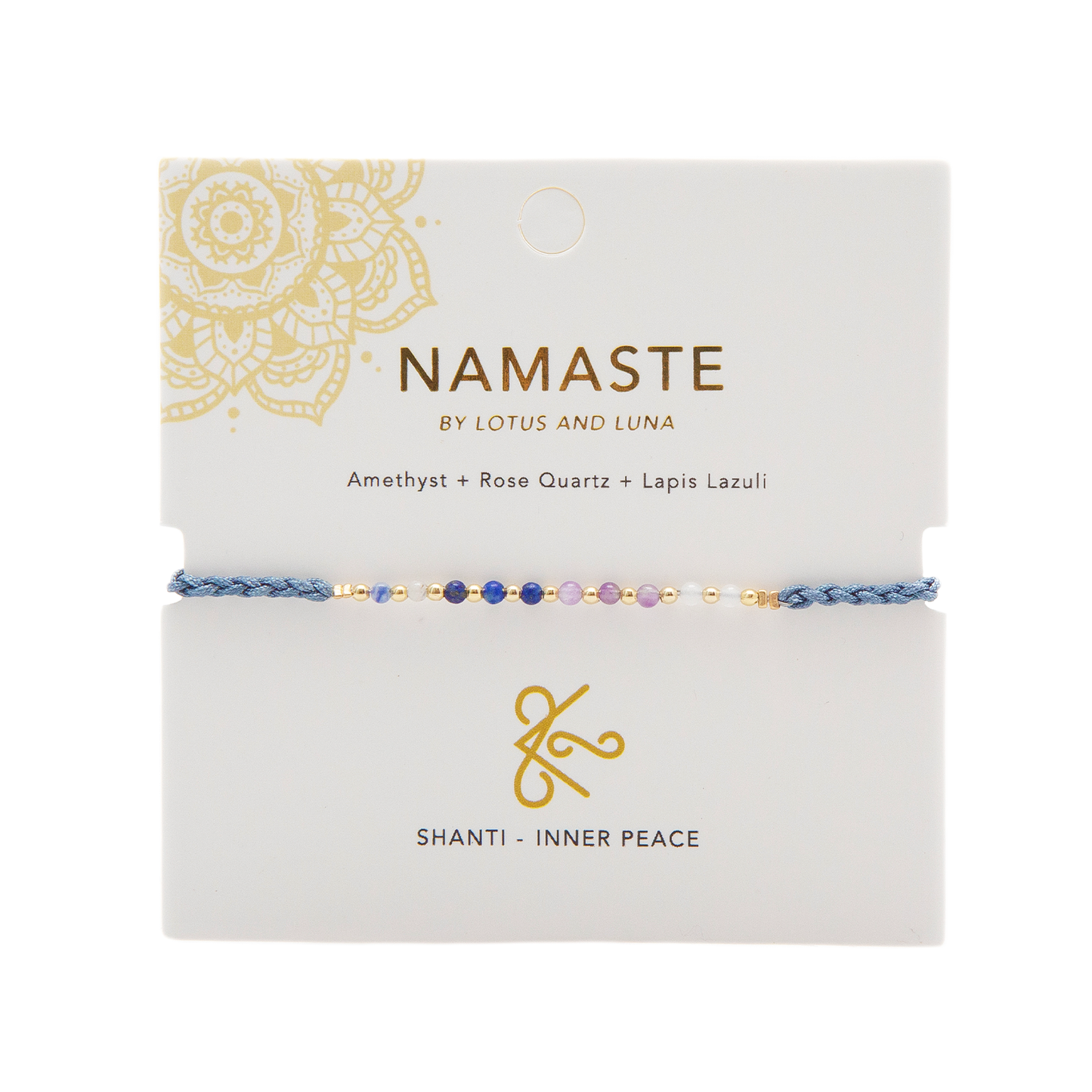 Shanti Namaste Bracelet, view 1 — Soul Flow Apparel