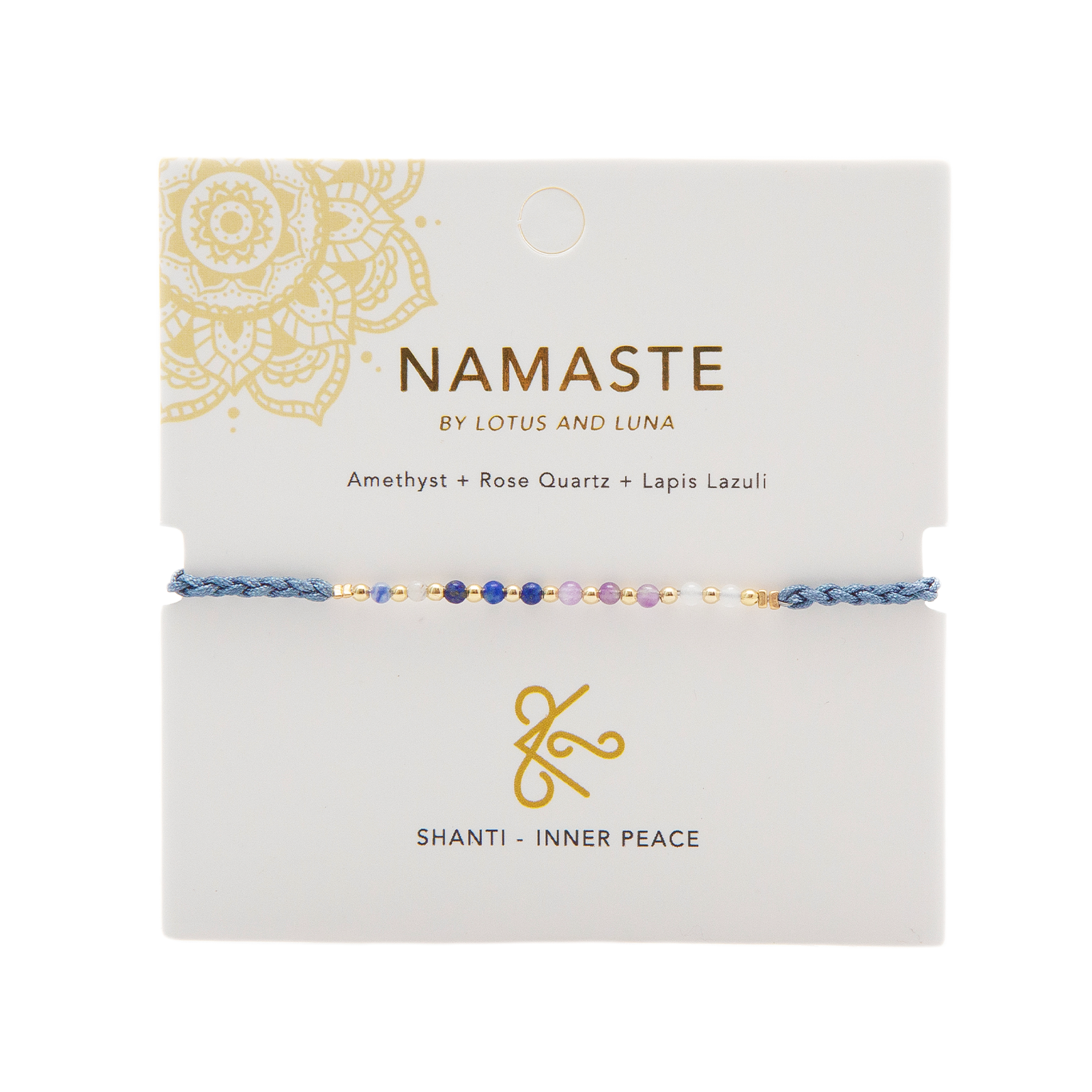 Shanti Namaste Bracelet, view 1 — Soul Flow Apparel