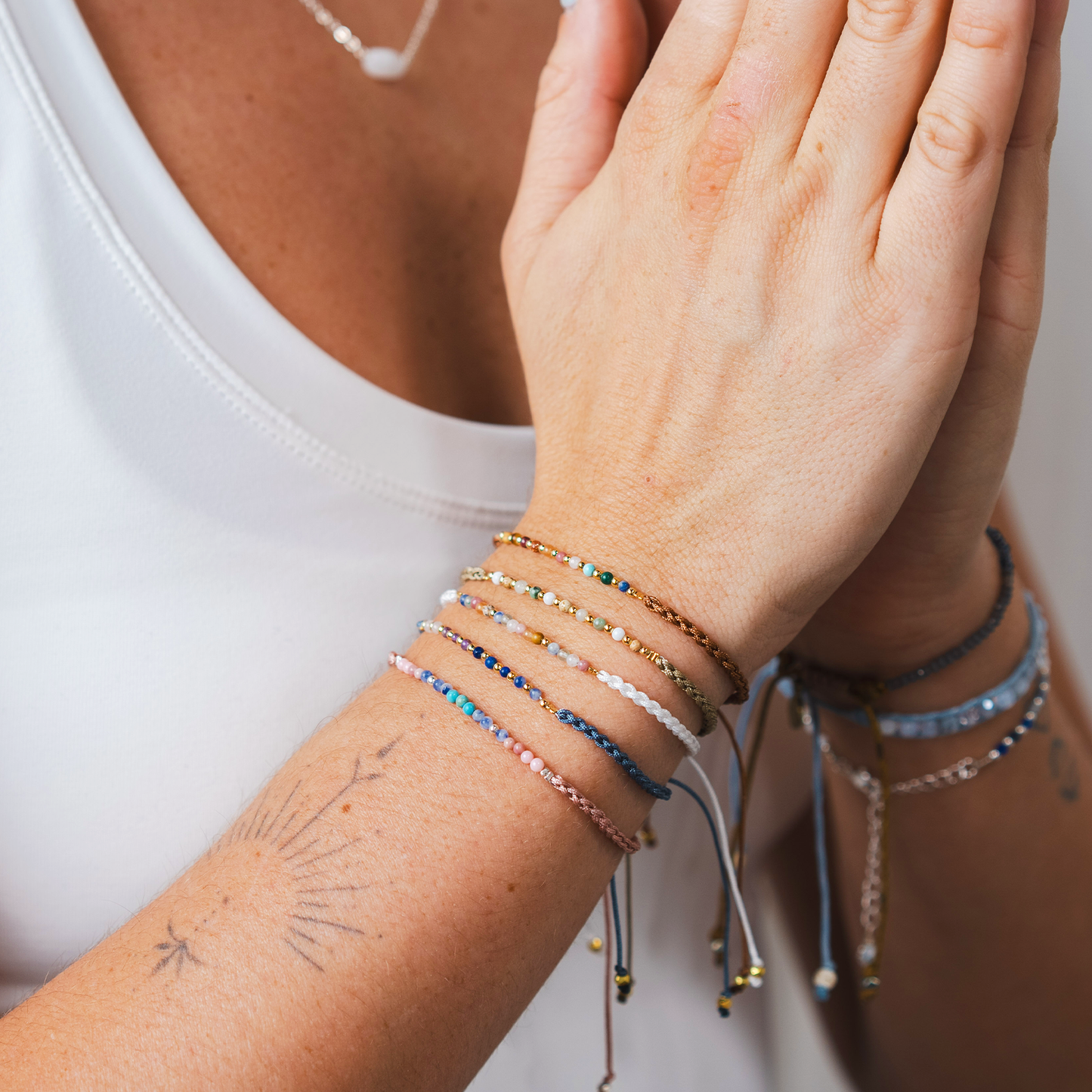 Bhakti Namaste Bracelet, view 2 — Soul Flow Apparel