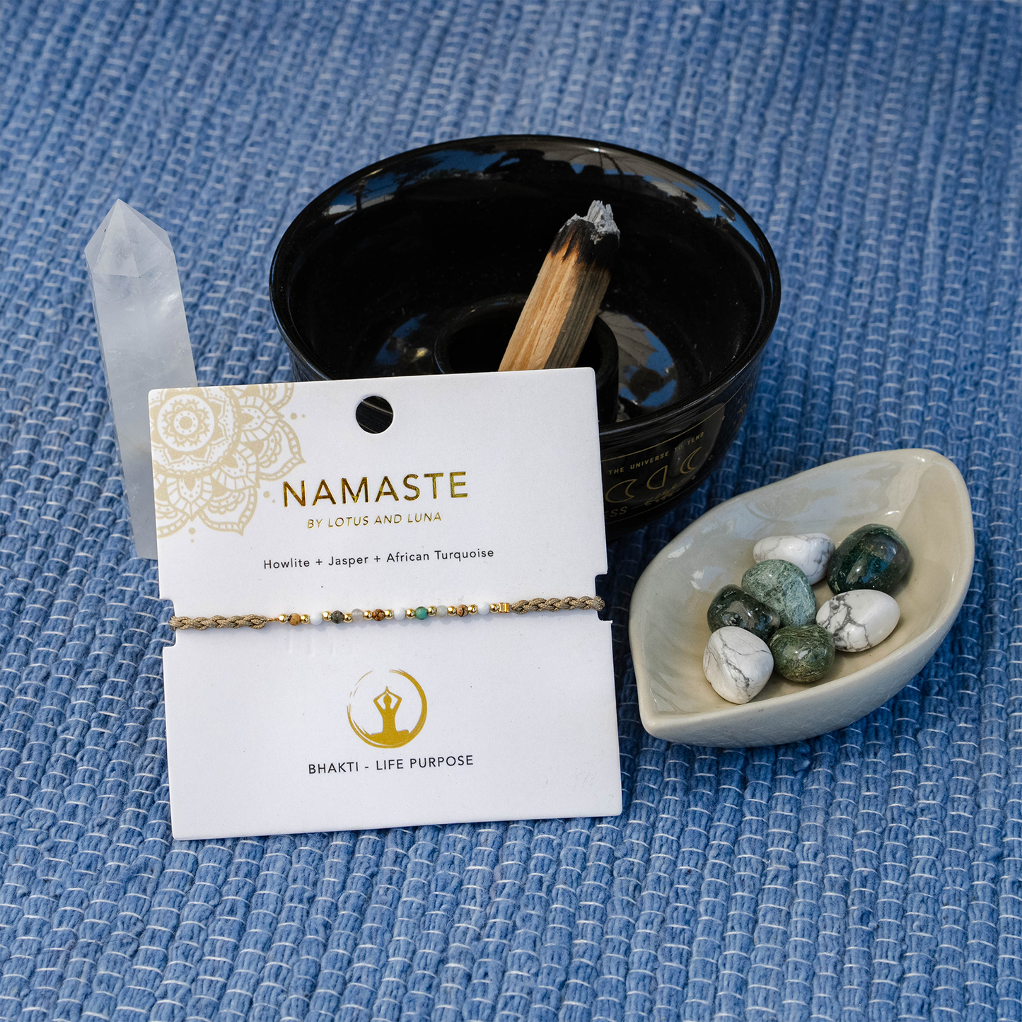 Bhakti Namaste Bracelet, view 5 — Soul Flow Apparel