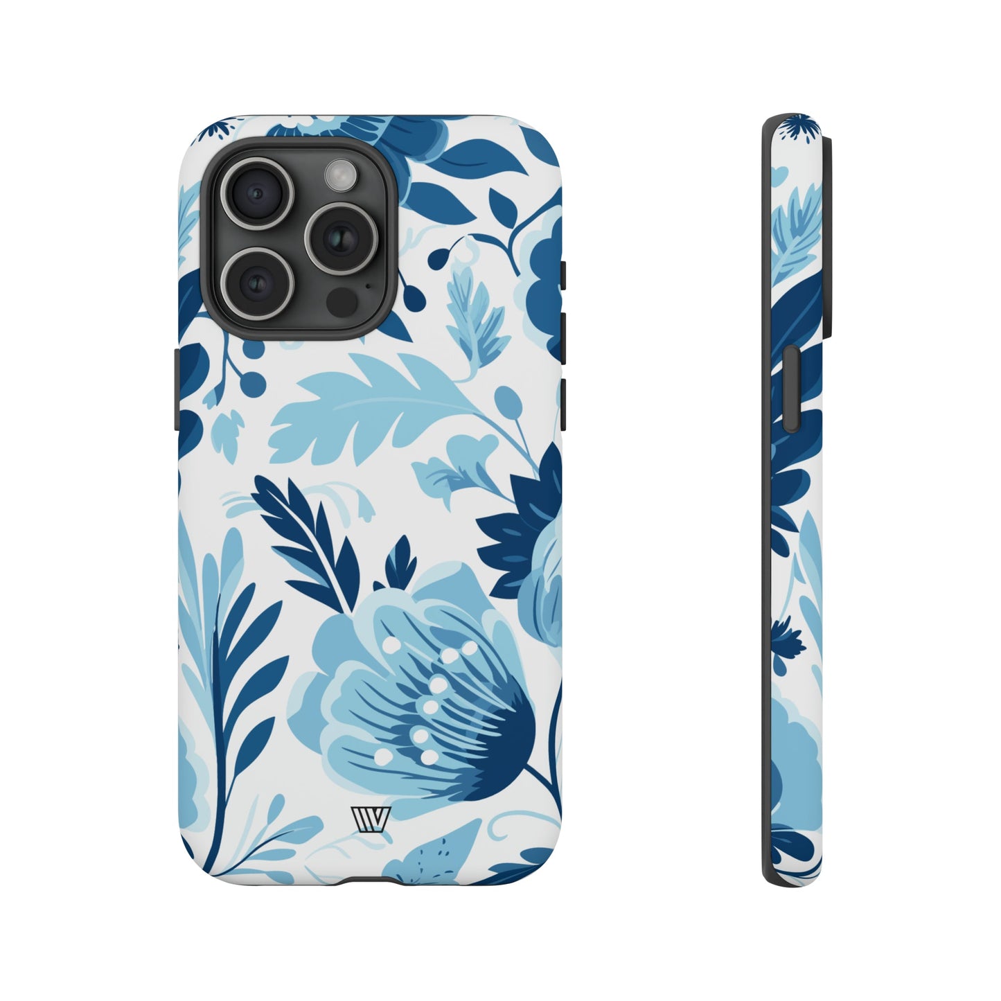 Blue White Flowers | Tough Phone Case, view 2048 — Soul Flow Apparel