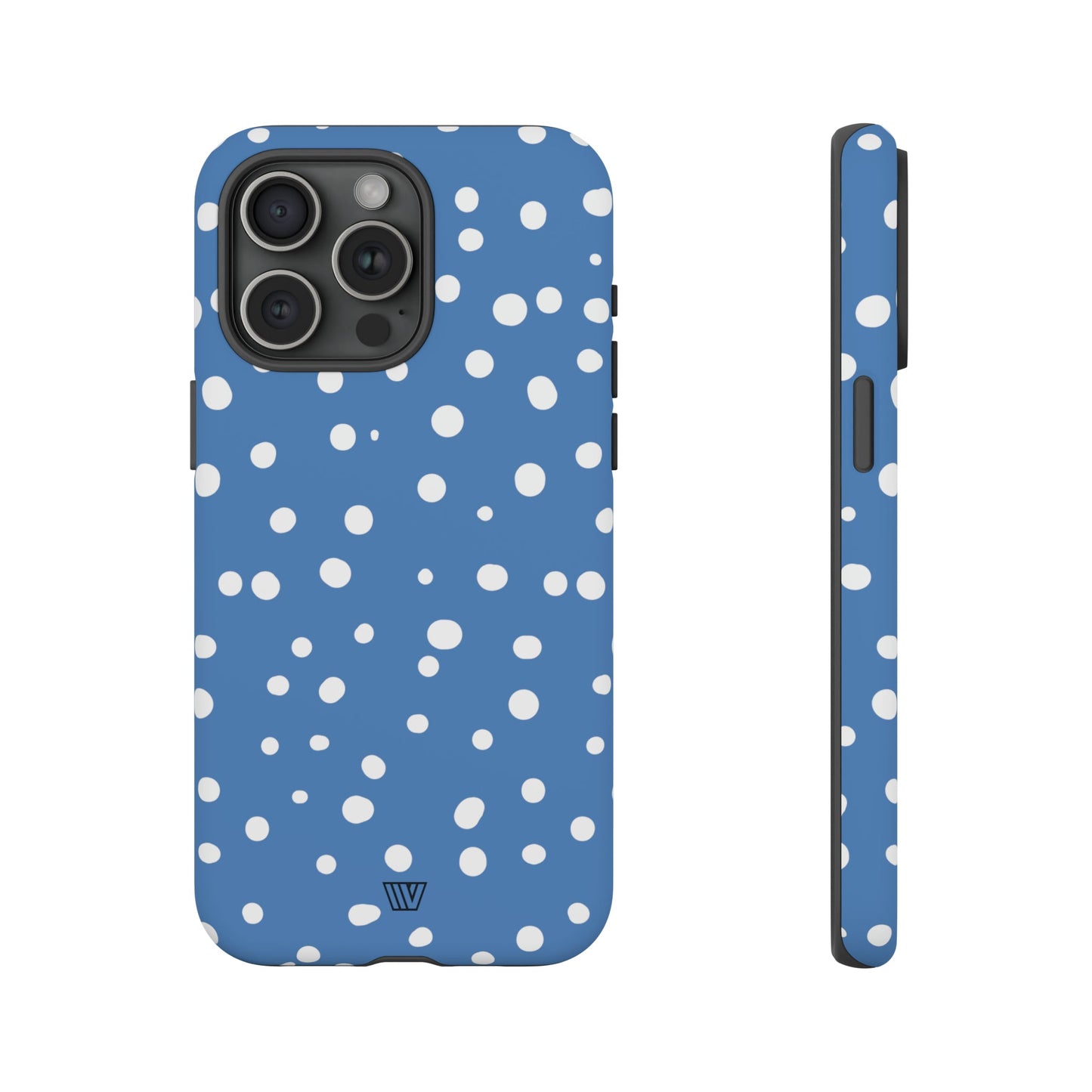 Dusty Blue Dots | Tough Phone Case, view 2048 — Soul Flow Apparel