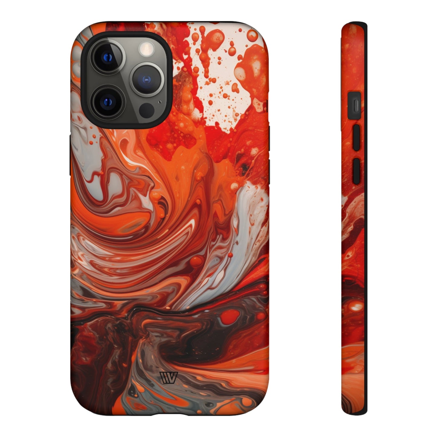 White Fire Paint Swirl | Tough Phone Case, view 2048 — Soul Flow Apparel