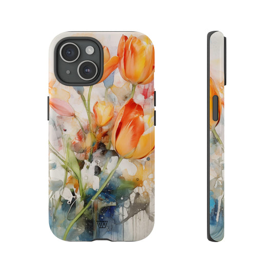 Watercolor Tulips | Tough Phone Case, view 2048 — Soul Flow Apparel