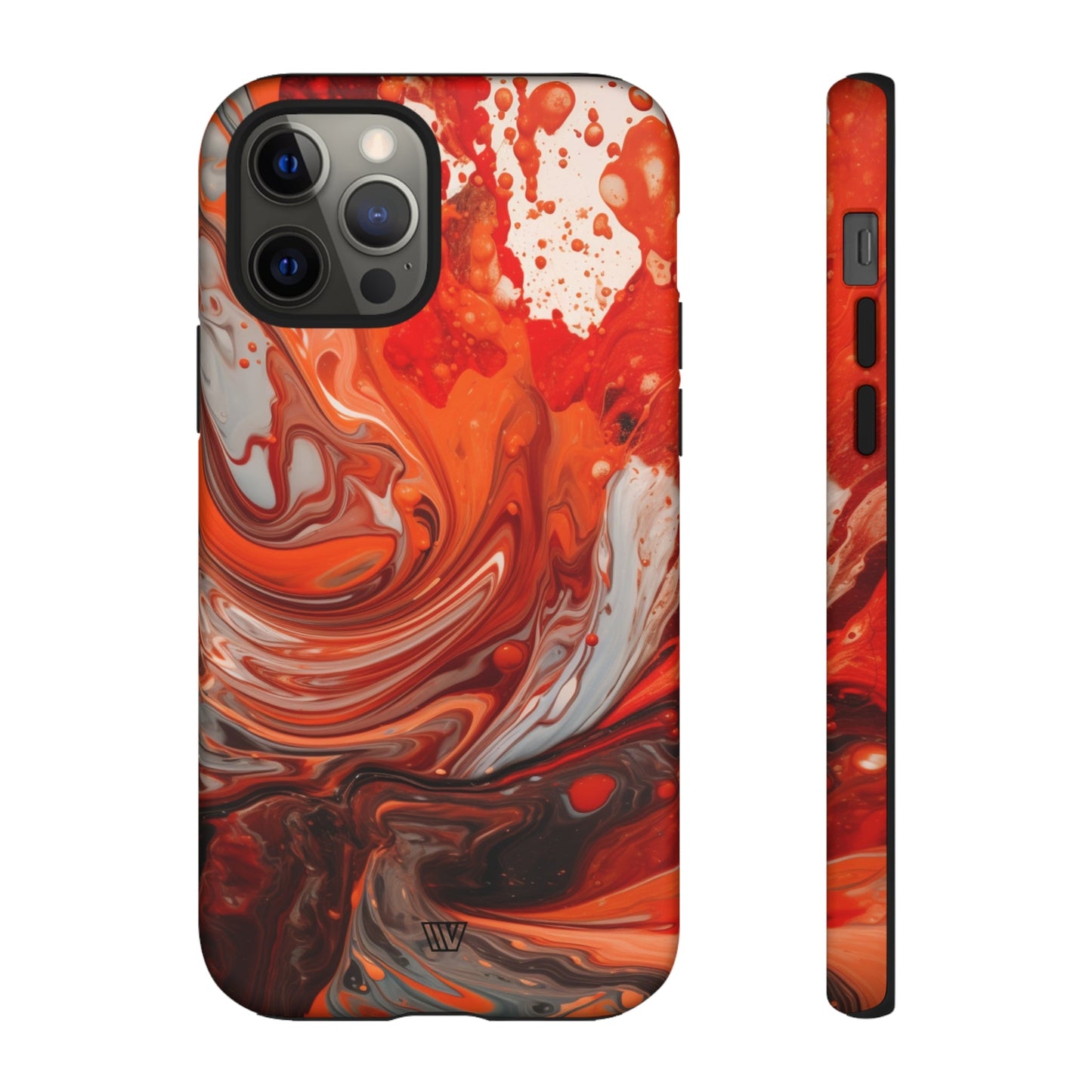 White Fire Paint Swirl | Tough Phone Case, view 2048 — Soul Flow Apparel