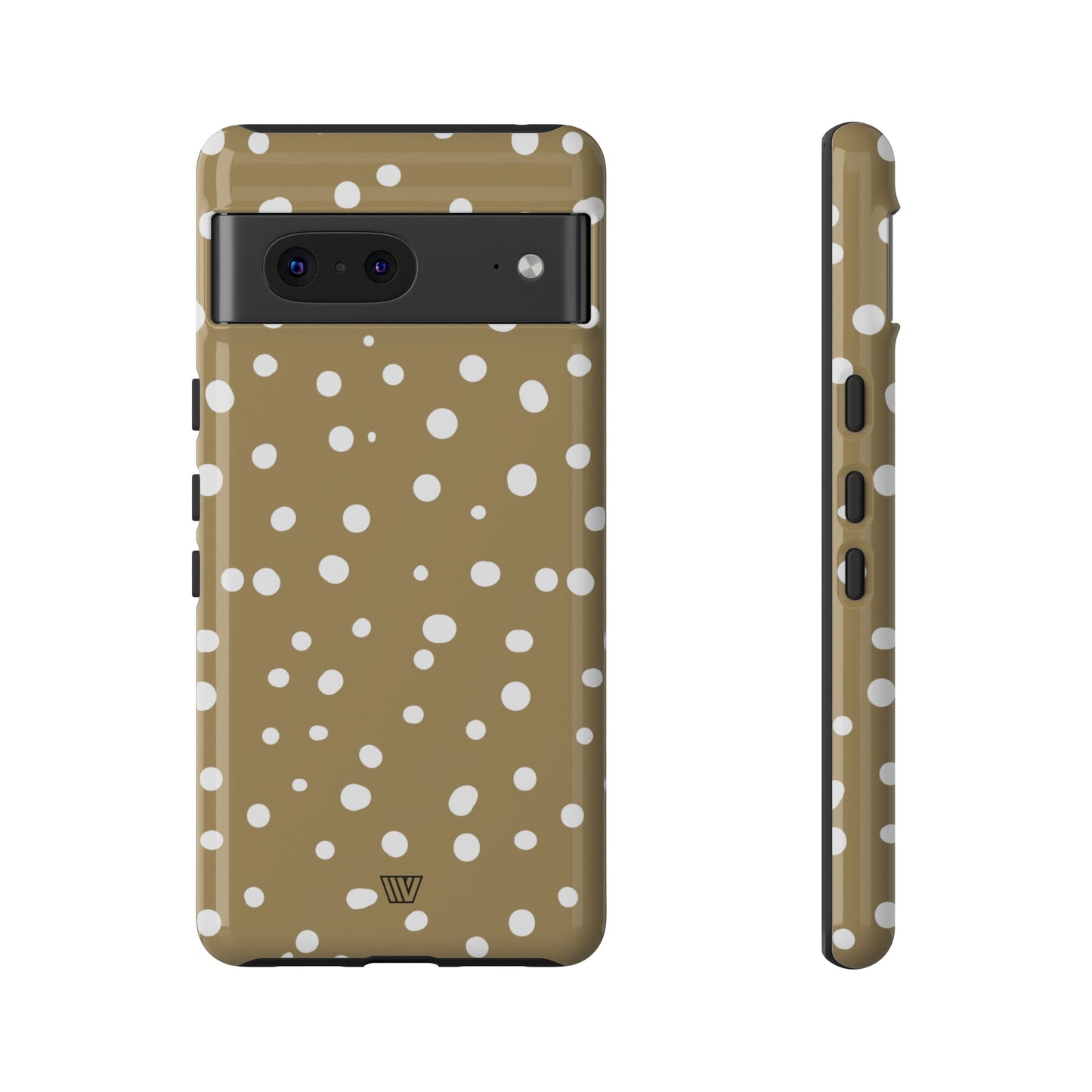 Dark Beige Dots | Tough Phone Case, view 2048 — Soul Flow Apparel